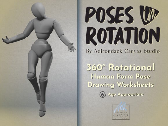 360˚ Rotational Human Form Pose Drawing