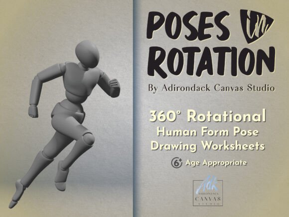360˚ Rotational Human Form Pose Drawing