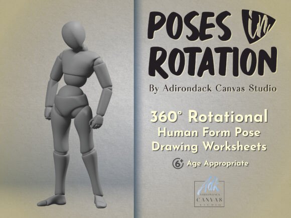 360˚ Rotational Human Form Pose Drawing