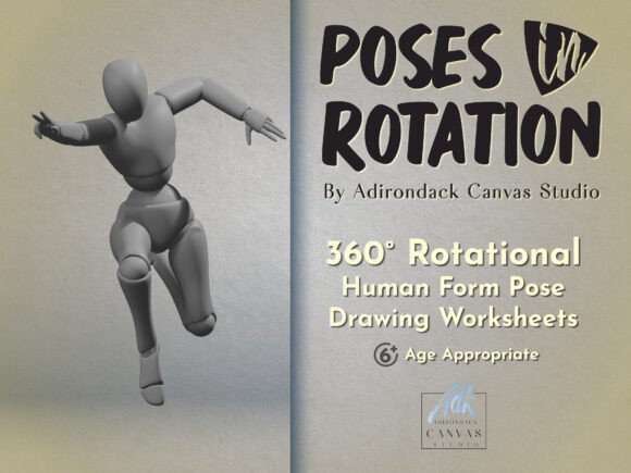 360˚ Rotational Human Form Pose Drawing