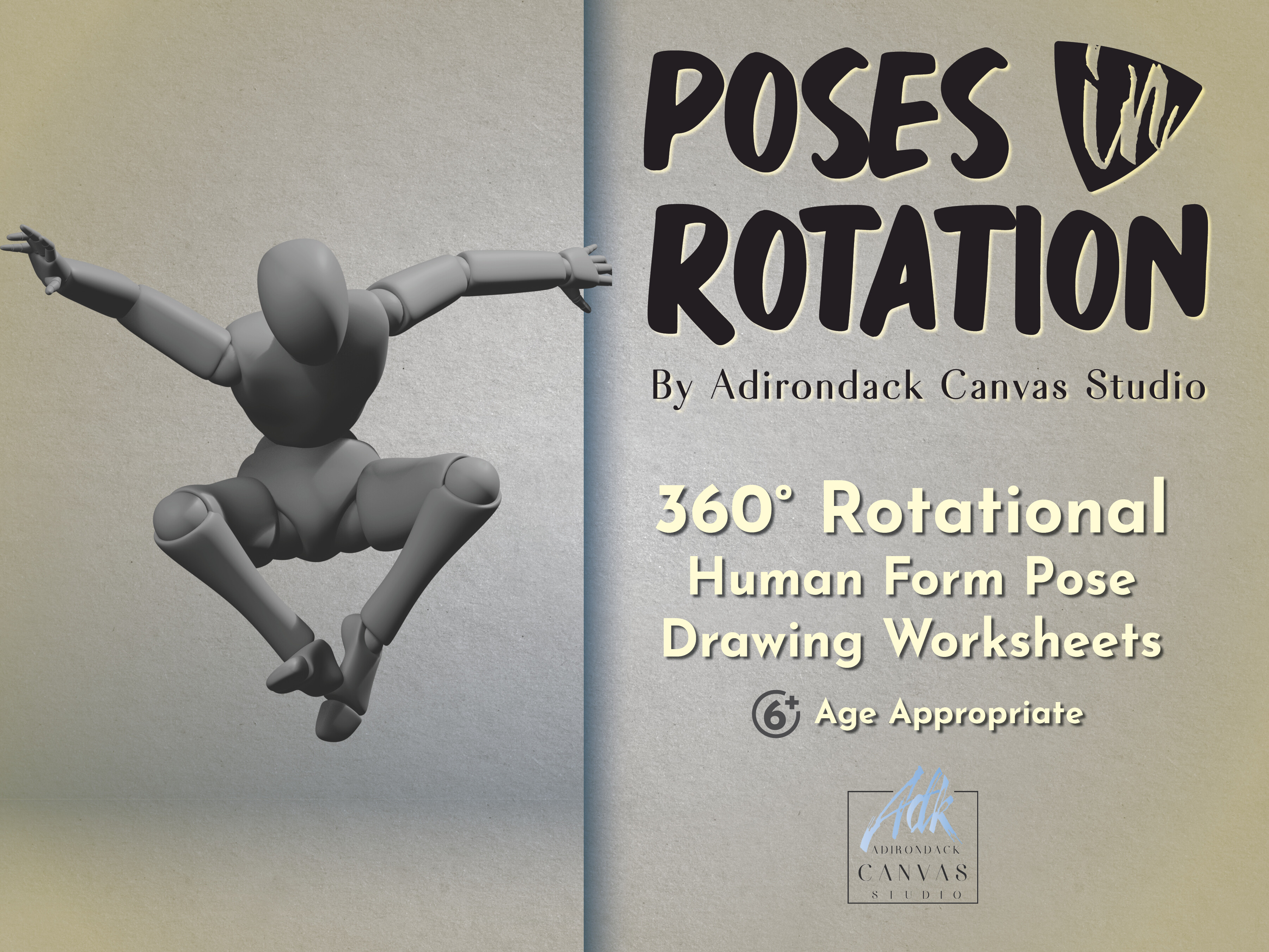 360˚ Rotational Human Form Pose Drawing