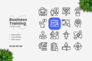 Business Training Icons Graphic by upnowgraphic · Creative Fabrica