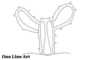 Cactus Line Art Vector 1 Graphic by maream6446bd · Creative Fabrica