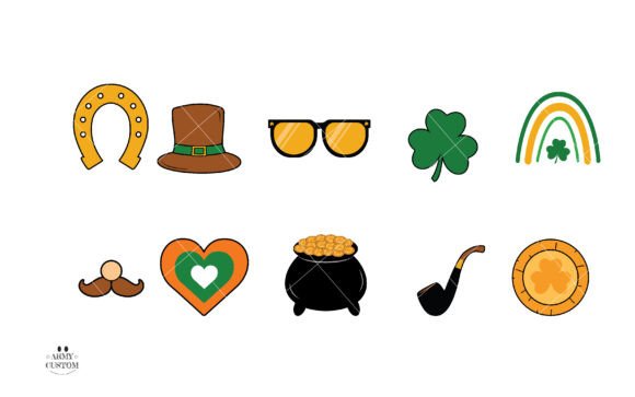 Dot Shamrock Font PNG with transparent background - Preview 4