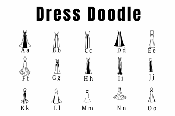 Dress Doodle Font - Preview 1