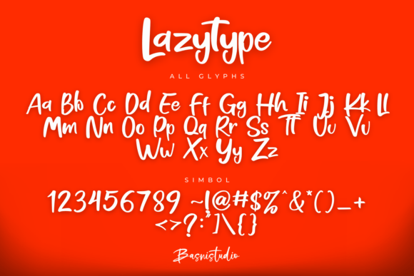 Lazytype Font PNG with transparent background - Preview 5