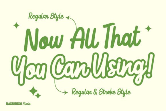 Lime Lines Font PNG with transparent background - Preview 2