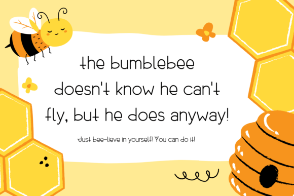 Love Bee Font PNG with transparent background - Preview 2