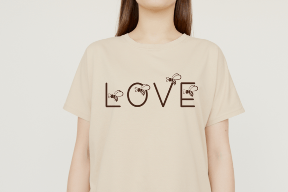 Love Bee Font PNG with transparent background - Preview 3
