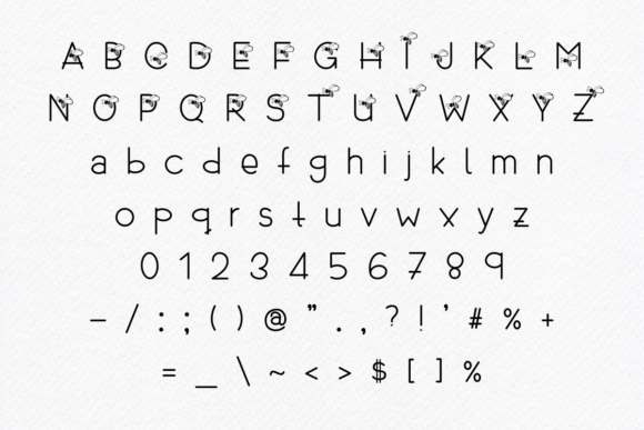 Love Bee Font PNG with transparent background - Preview 5