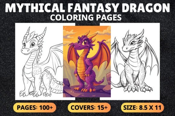 Mythical Fantasy Dragon Coloring Pages