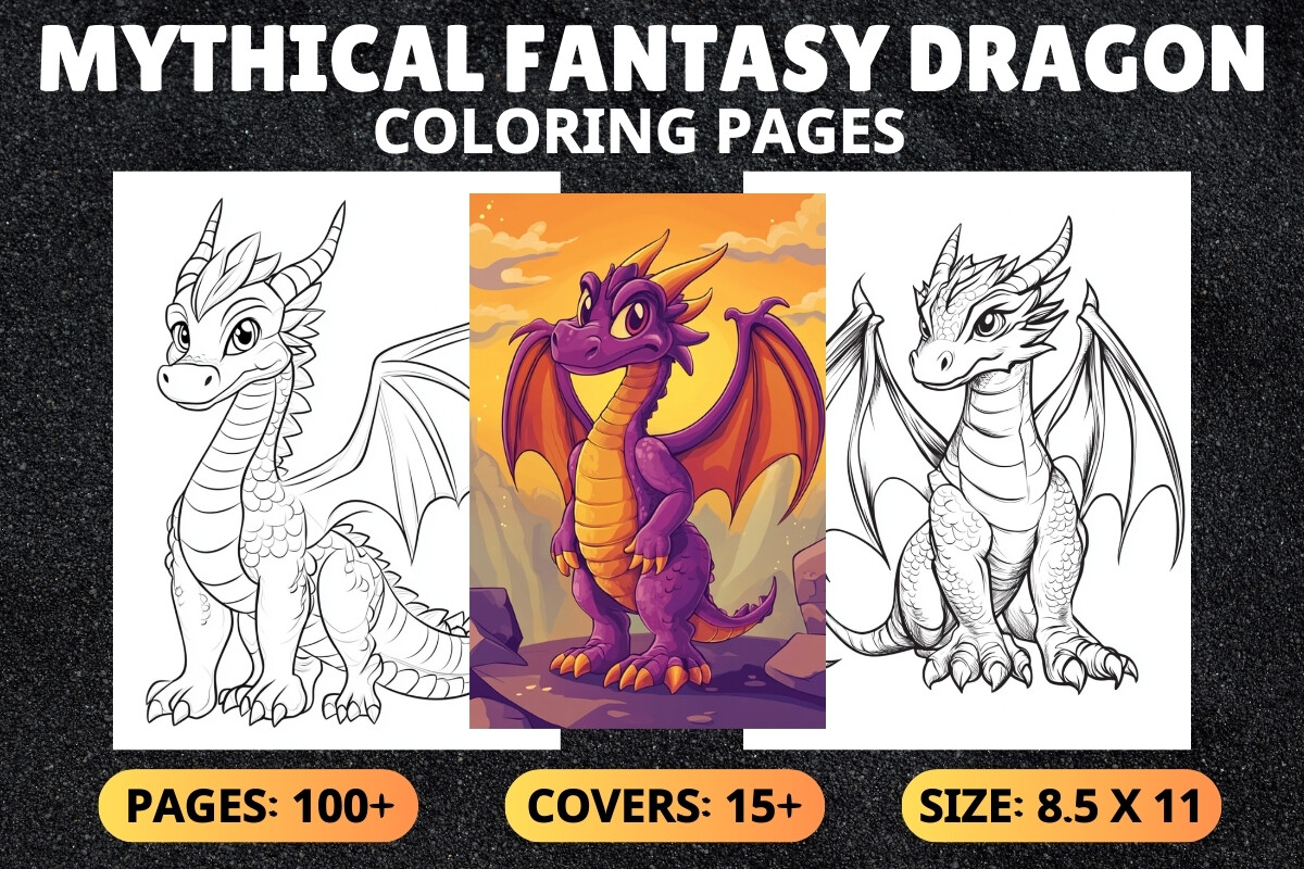 Mythical Fantasy Dragon Coloring Pages