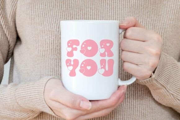 Retro Heart Font PNG with transparent background - Preview 4
