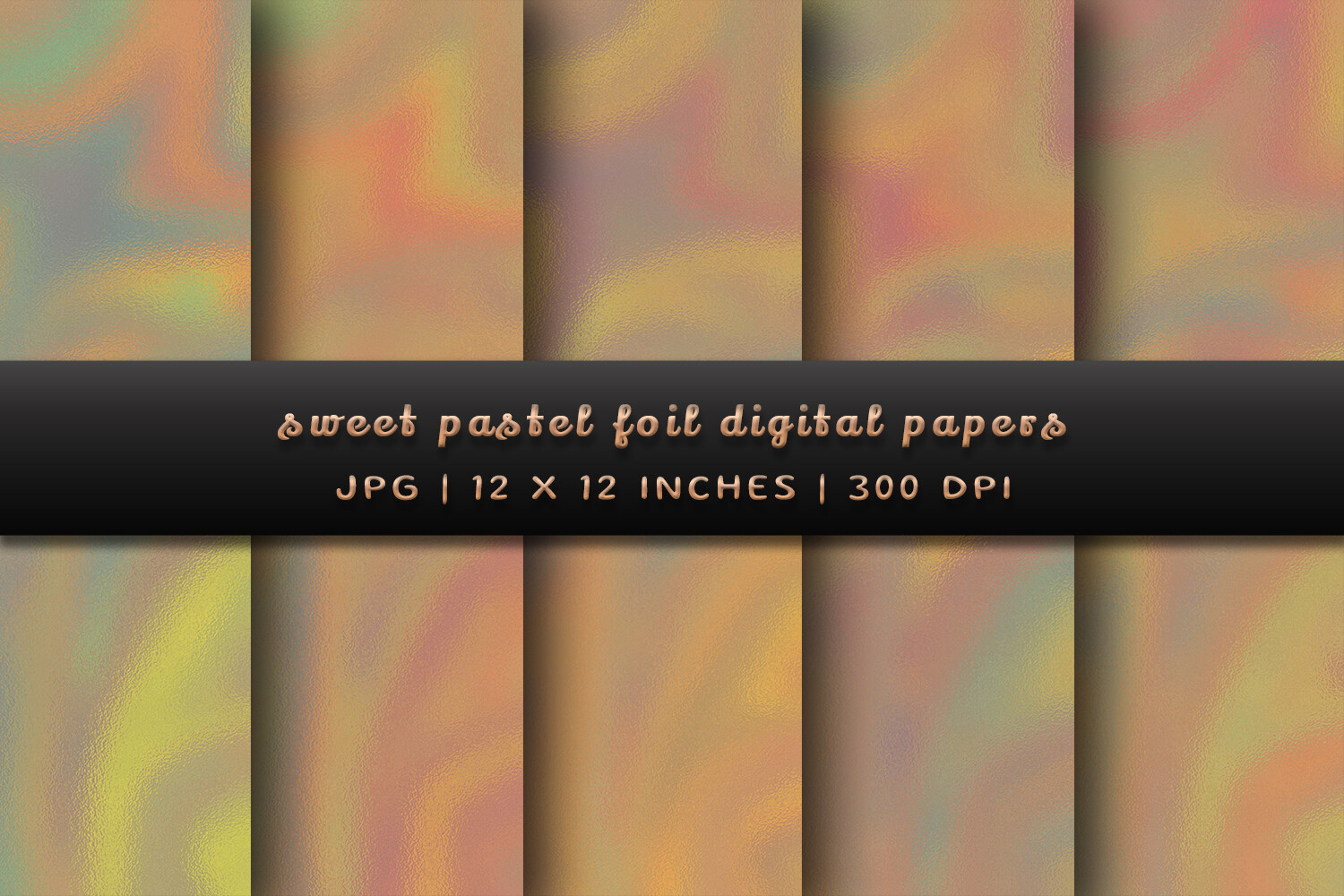 Sweet Pastel Foil Digital Papers Graphic by Pugazh Logan · Creative Fabrica