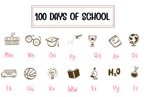 100 Days of School Font - Preview 2