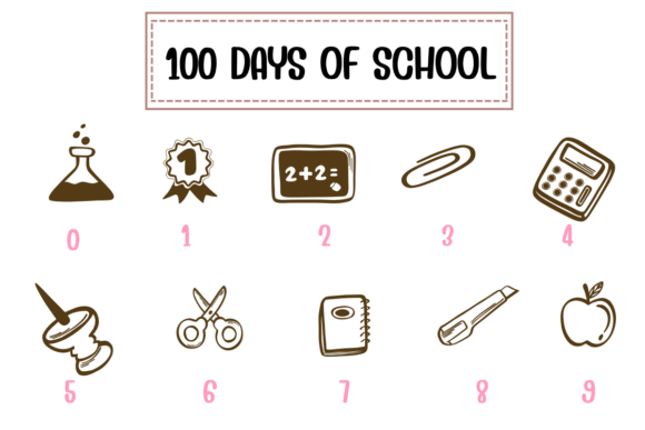 100 Days of School Font - Preview 3