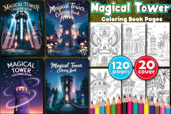 120+ Magical Tower Coloring Book Pages