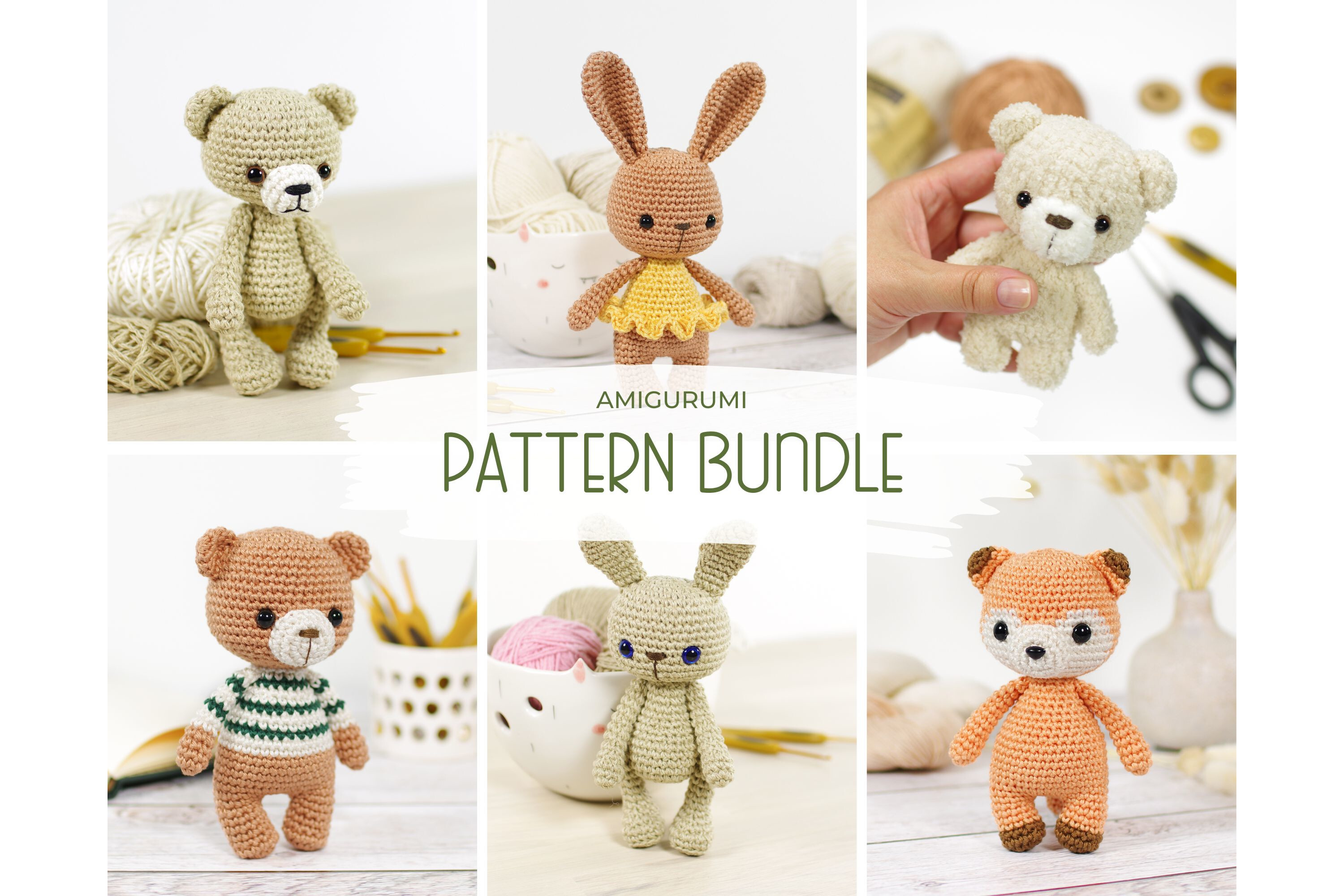 Amigurumi Pattern Bundle Graphic by kristitullus · Creative Fabrica