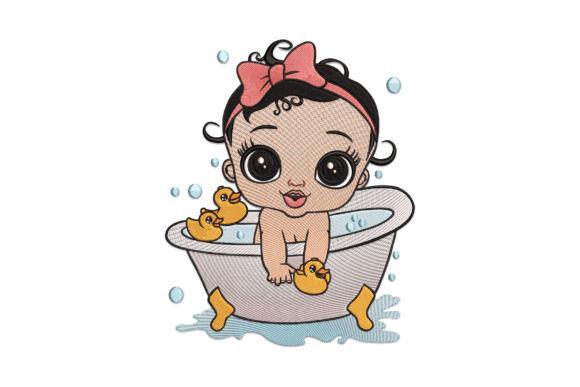 Baby in Bathtub with Rubber Ducks