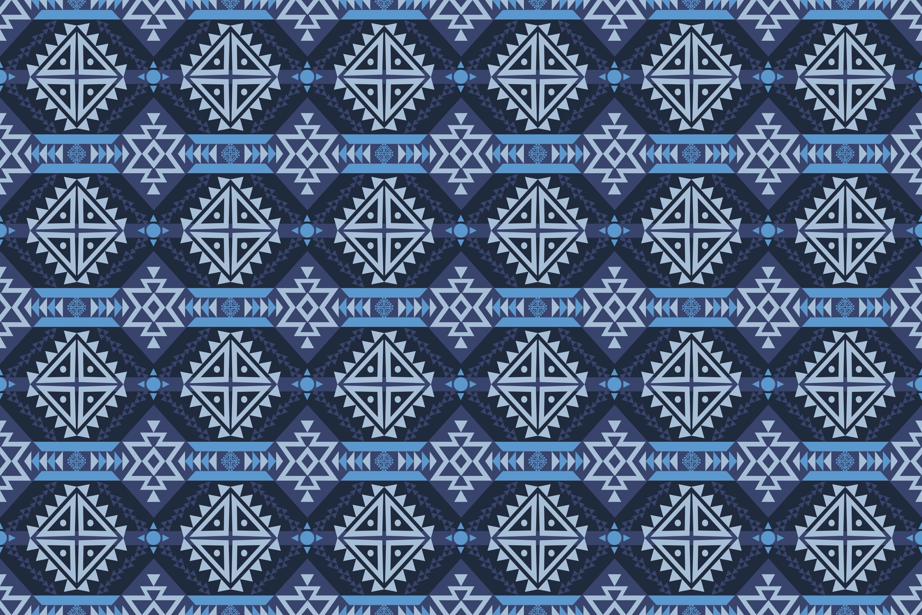Blue Native American Seamless Pattern Graphic by Parinya Maneenate ...