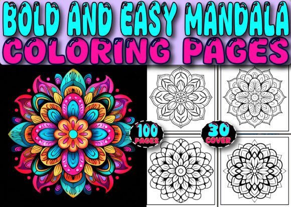 Bold and Easy Mandala Coloring Pages
