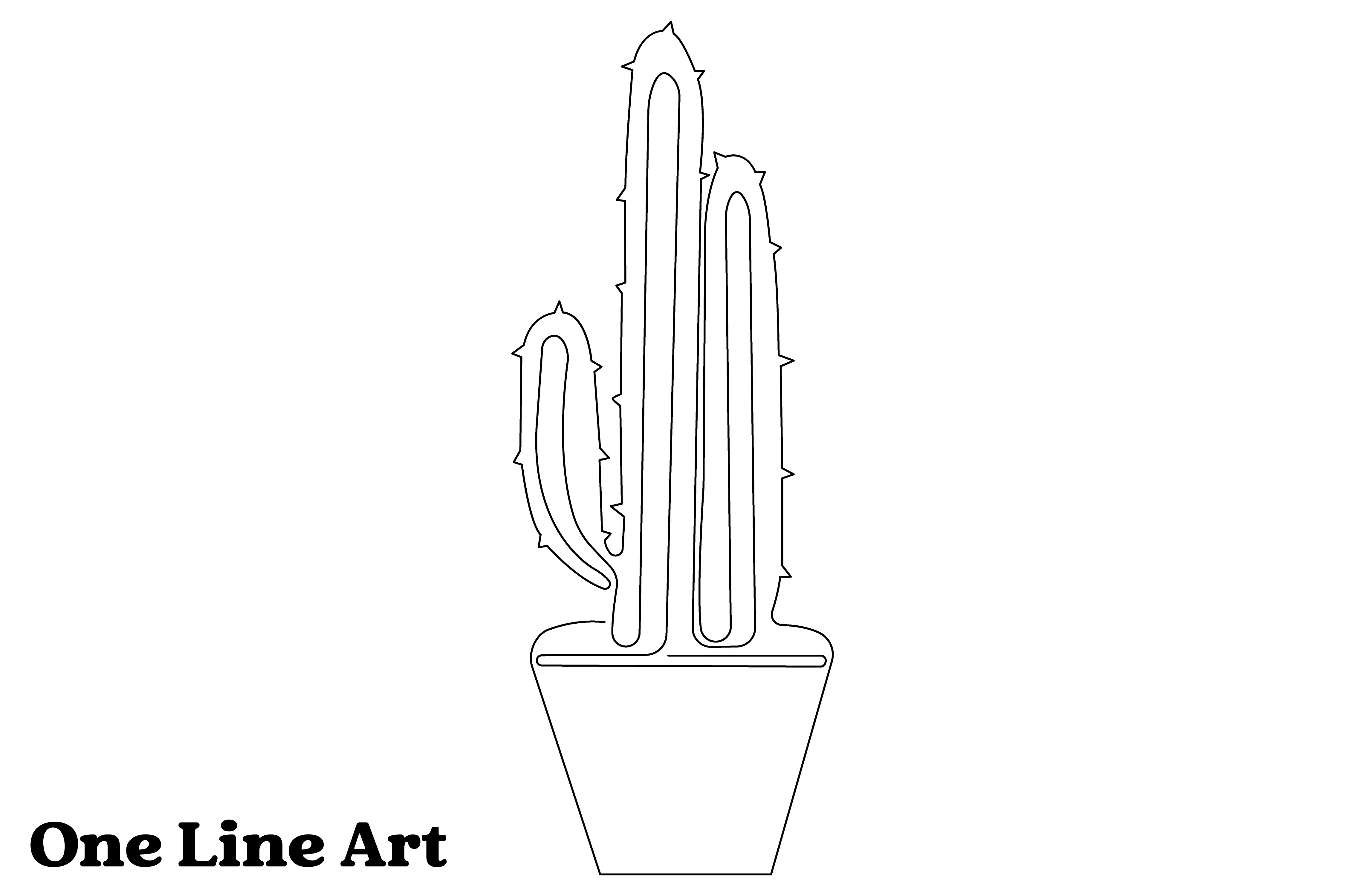 Cactus Line Art Vector 19 Graphic by maream6446bd · Creative Fabrica