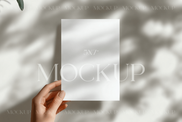 Clear Card Mockup, 5x7 Mockup