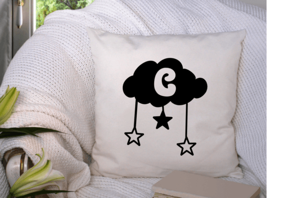 Cloud and Star Font PNG with transparent background - Preview 6