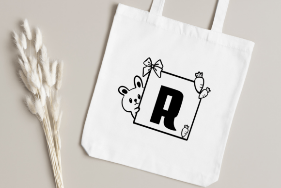 Cute Easter Rabbit Font PNG with transparent background - Preview 5