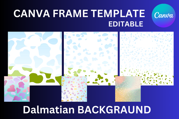Dalmatian Backgraund Canva Frame