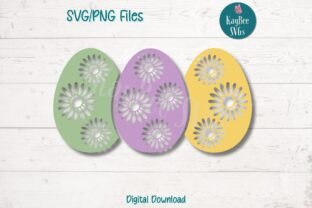 Easter Egg Trio with Floral Patterns Graphic by kaybeesvgs · Creative ...