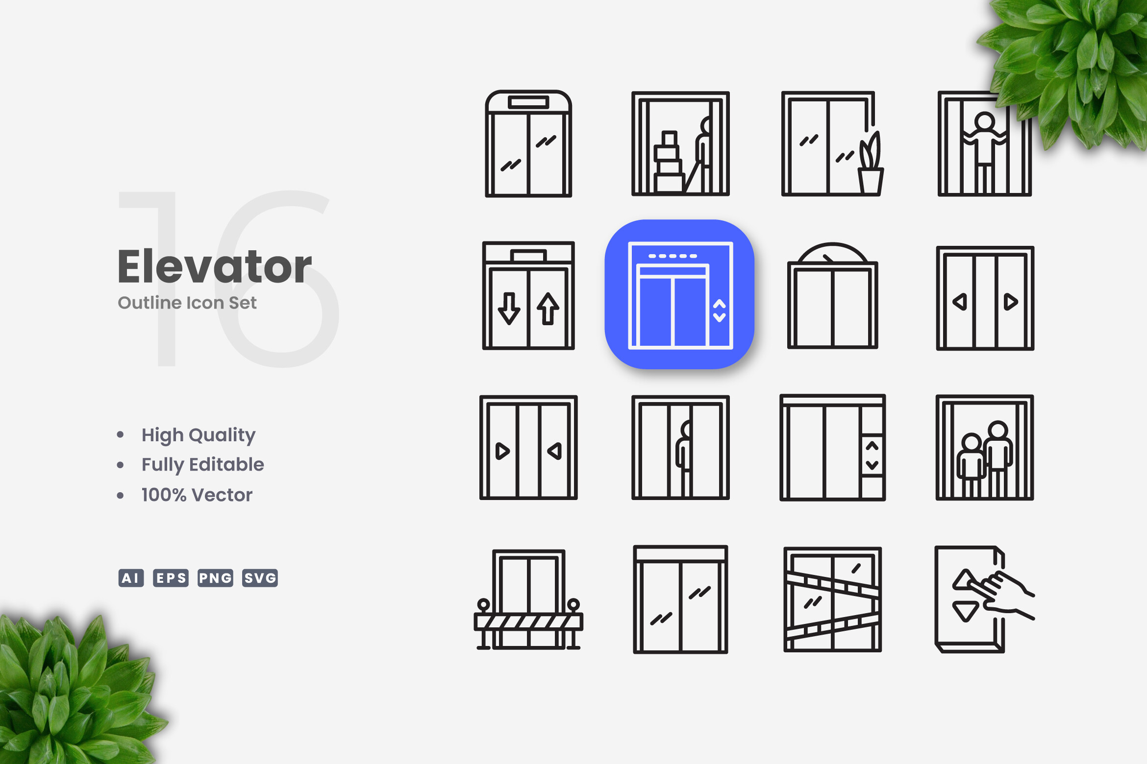 Elevator Icons Graphic by upnowgraphic · Creative Fabrica