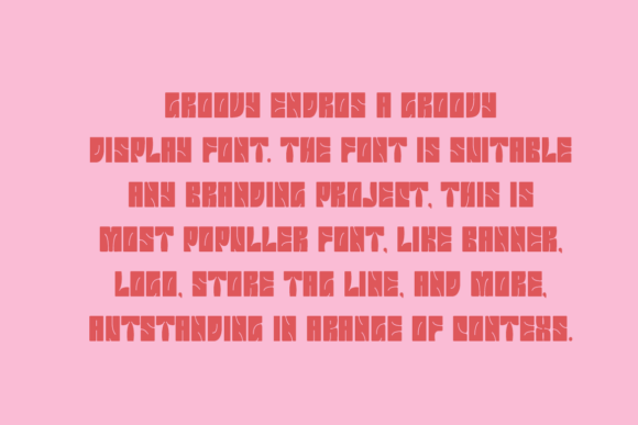 Groovy Endros Font - Preview 1
