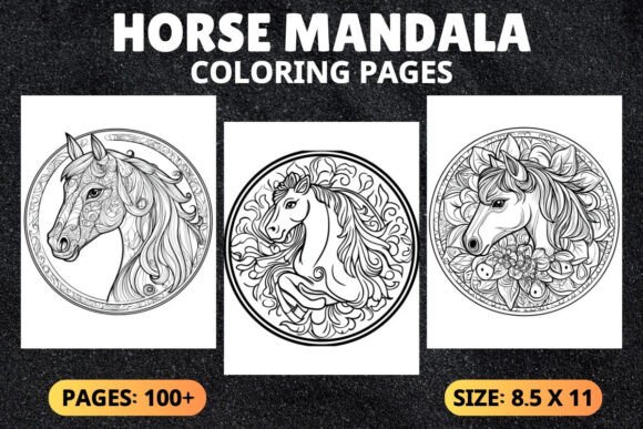Horse Mandala Coloring Pages for Adults