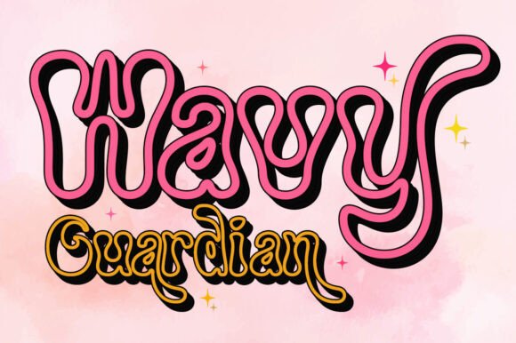 Kids Stacked Outline Font - Preview 2