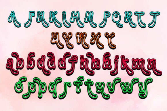 Kids Stacked Outline Font - Preview 5