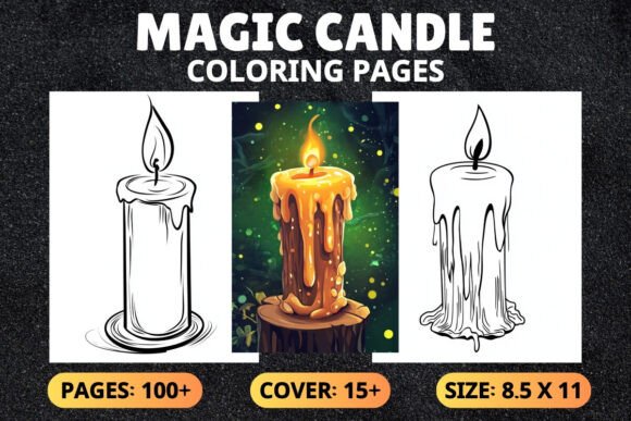 Magic Candle Coloring Book Pages