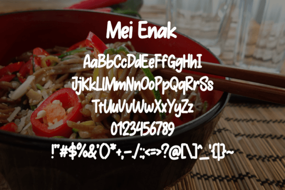 Mei Enak Font PNG with transparent background - Preview 1