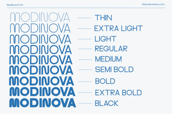 Modinova Font PNG with transparent background - Preview 1