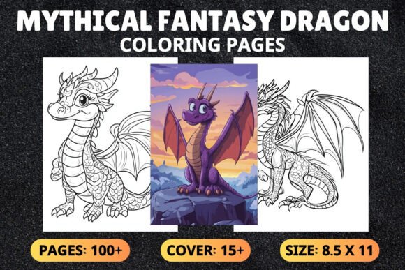 Mythical Fantasy Dragon Coloring Pages