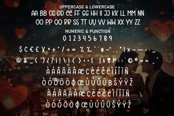 Night Valentine Font PNG with transparent background - Preview 6