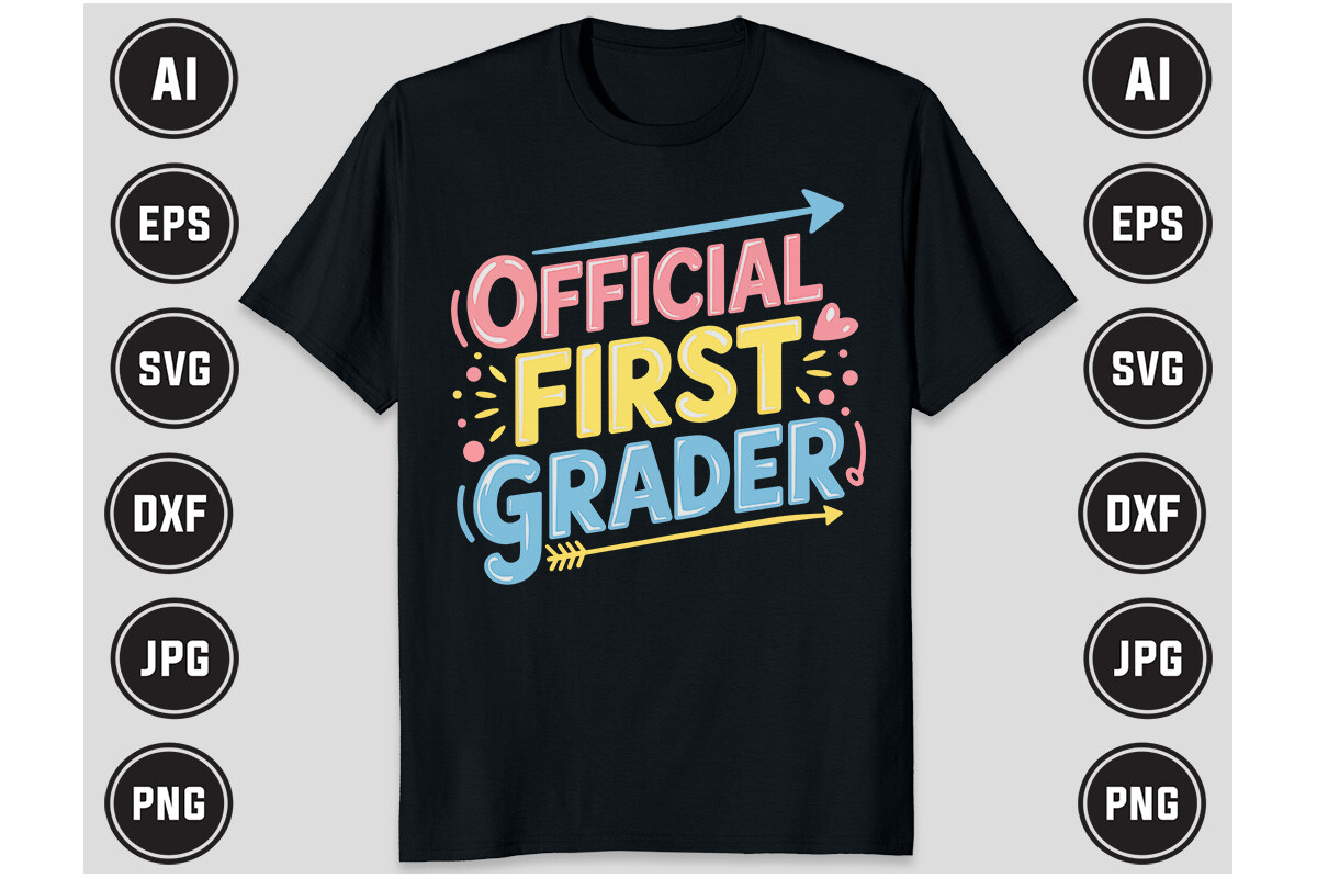 Official First Grader Back to School Graphic by Mash Studio · Creative ...