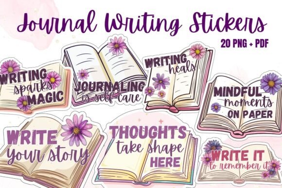 Printable Writing Journal Stickers Png