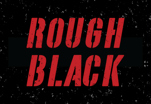 Rough Black Font PNG with transparent background - Preview 1