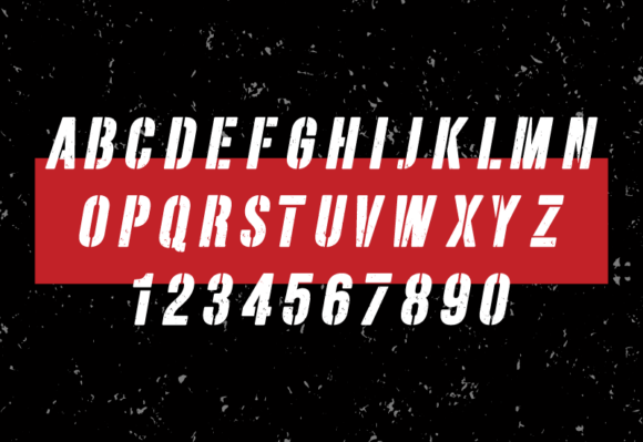 Rough Black Font PNG with transparent background - Preview 2