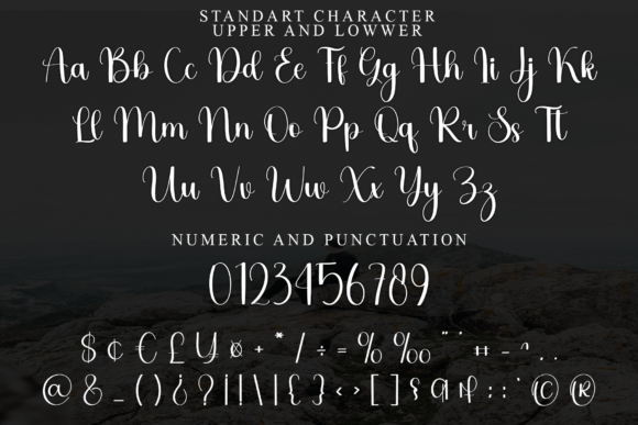 Simple Wonderful Font PNG with transparent background - Preview 4