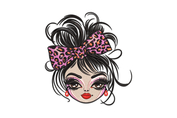 Stylish Girl with Leopard Bow