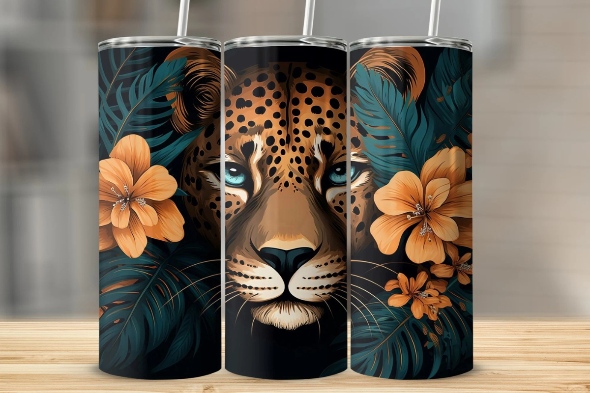 20 OZ Animal Skinny Tumbler Wraps Graphic by LaxMuni · Creative Fabrica