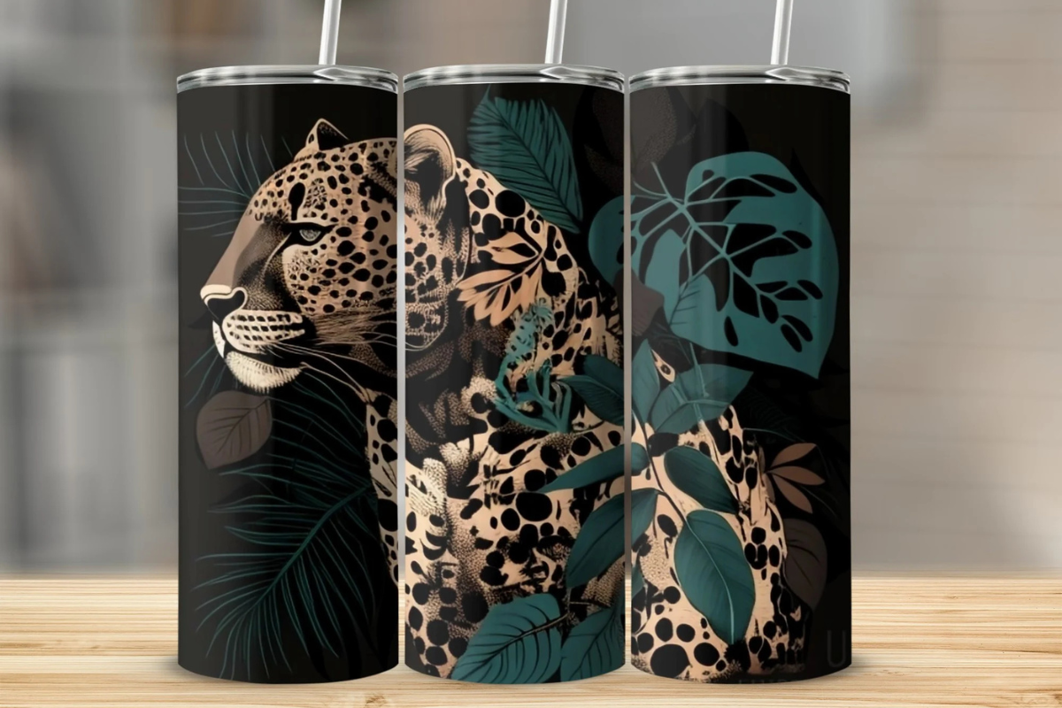 20 OZ Animal Skinny Tumbler Wraps Graphic by LaxMuni · Creative Fabrica
