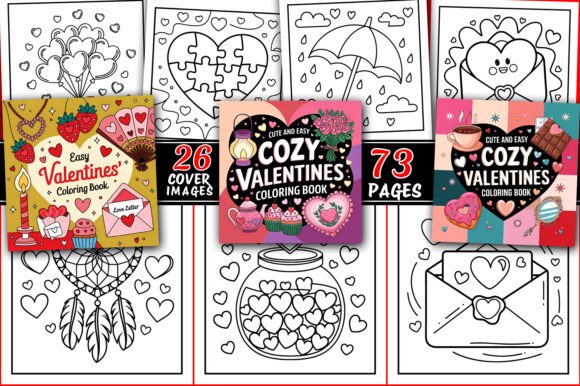 70+ Easy Cozy Valentine's Coloring Pages